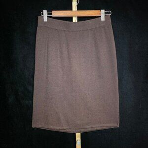 Vintage St. John Collection by Marie Gray Brown Knit Skirt Size 12
